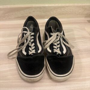 Vans Black and White Low-Top Sneakers - Men